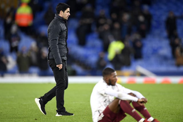 Defeat at Everton last weekend continued a seven-game winless run in the league for Mikel Arteta and his players.