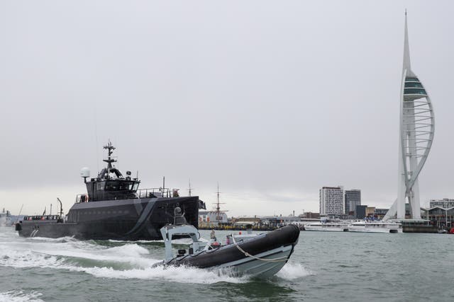 The Pacific 24 rigid inflatable boat in front of the Spinnaker Tower in Portsmouth