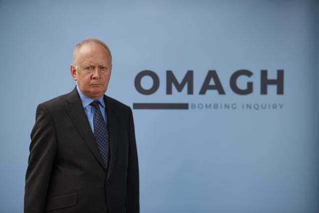 Chairman of the Omagh Bombing Inquiry Lord Turnbull at the Strule Arts Centre in Omagh