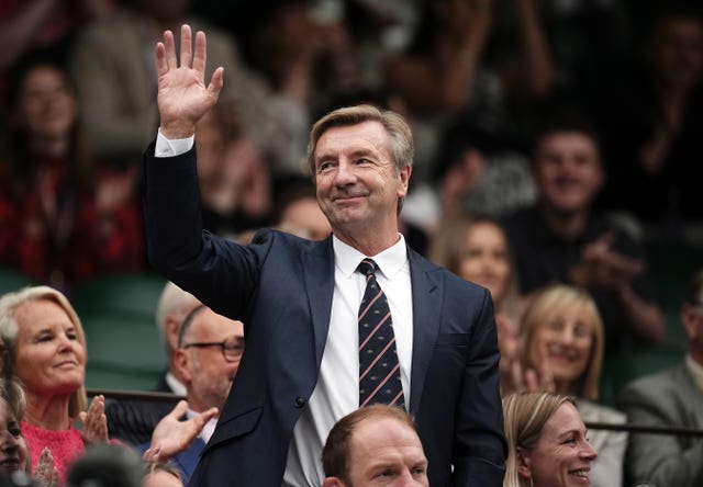 Christopher Dean in the royal box on the sixth day of the 2024 Wimbledon Championships 