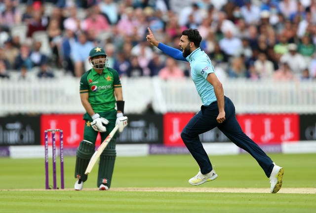 Saqib Mahmood, right, impressed in England's one-day series against Pakistan last summer (Nigel French/PA)