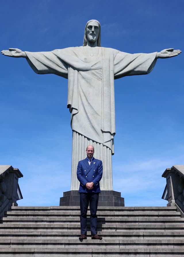 William standing in front of the Christ the Redeemer statue