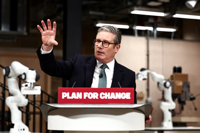 Prime Minister Sir Keir Starmer making a speech