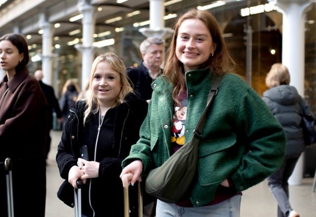 Grace Sayers (centre left) and Charlotte Kidd