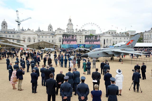 At nearby Horseguards, some of the RAF's planes were on display