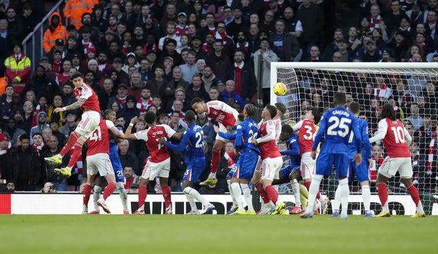 Piero Hincapie heads into his own net