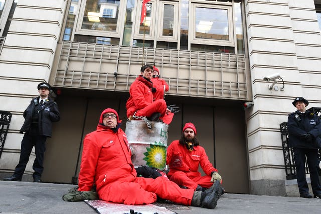 Climate change protest