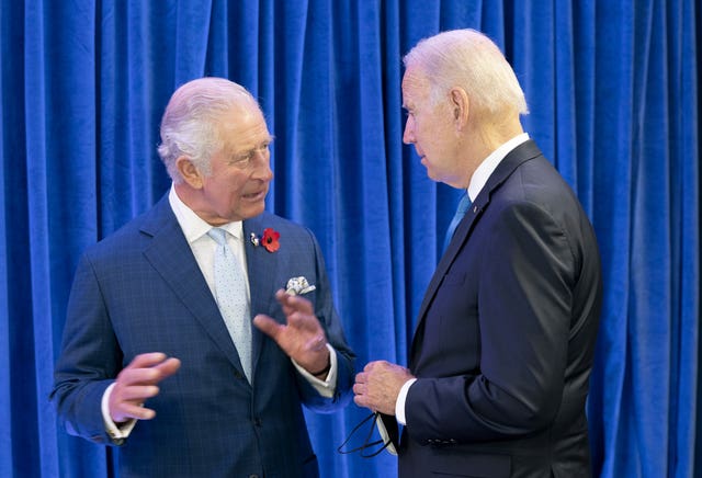 Charles chats with current US President Joe Biden