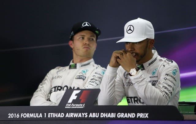 Hamilton (right) and Nico Rosberg endured a difficult relationship as Mercedes team-mates