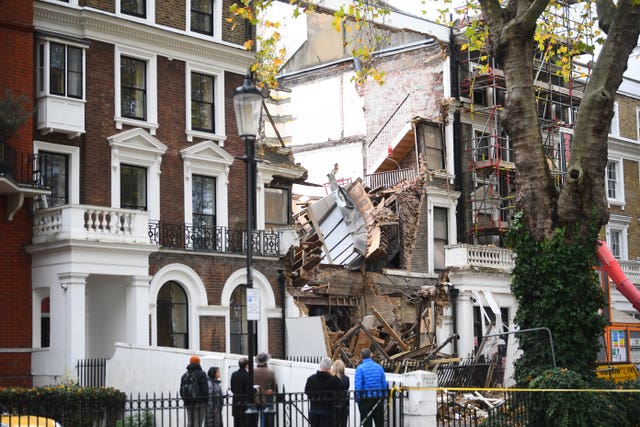 Collapsed houses in Chelsea