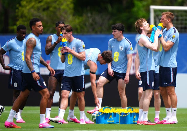 England players during a training session at Palm Beach Gardens