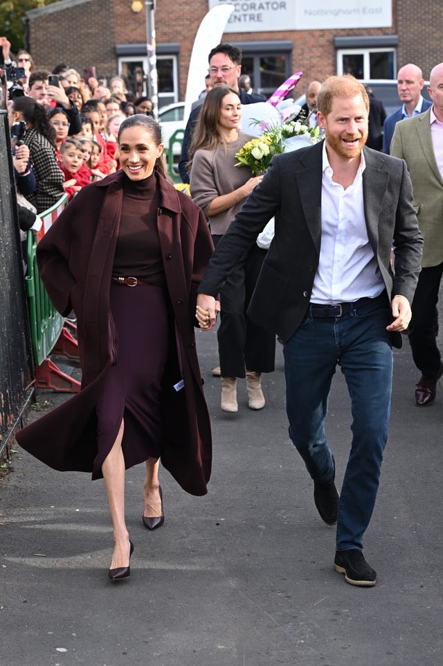 Harry and Meghan on their walkabout 