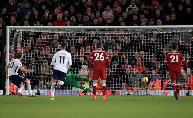 Merseyside was again home to Harry Kane's next milestone - his 100th Premier League. He showed nerves of steel to snatch Spurs a 2-2 draw at Liverpool in February, 2018 with a stoppage-time effort after he had missed a penalty earlier in the contest 