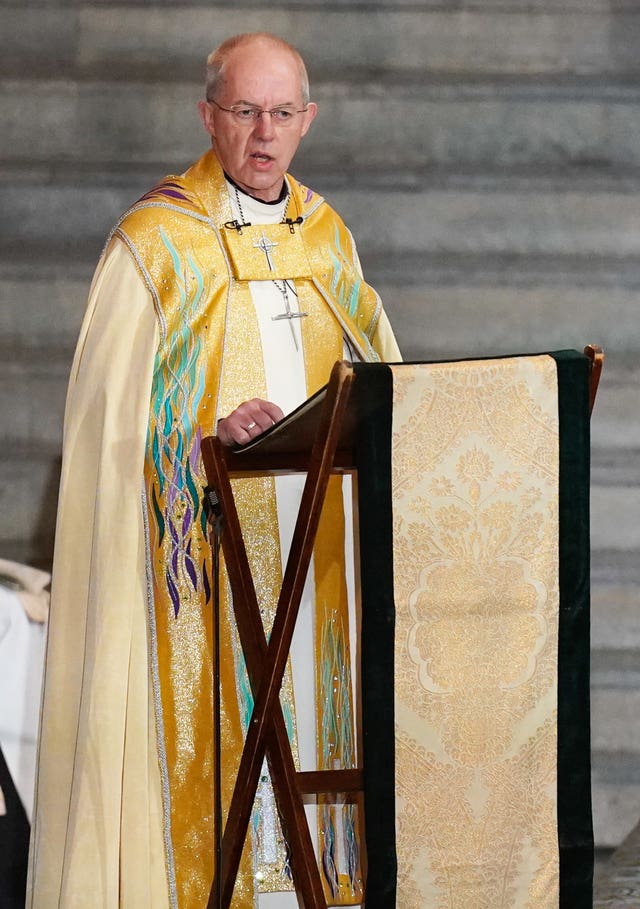 Former Archbishop of Canterbury Justin Welby 