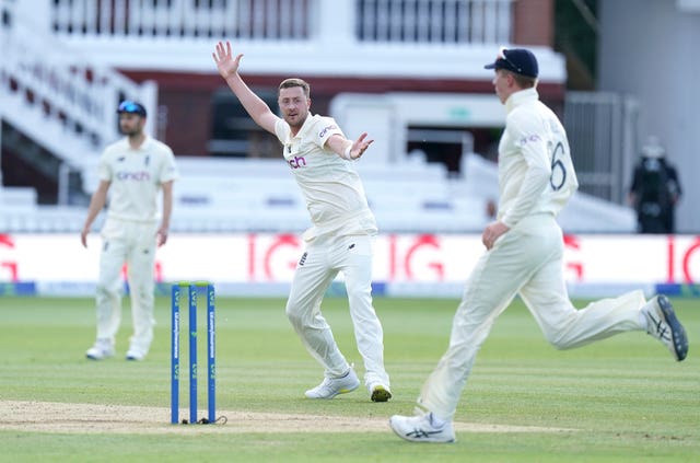 Ollie Robinson appeals during New Zealand's second innings