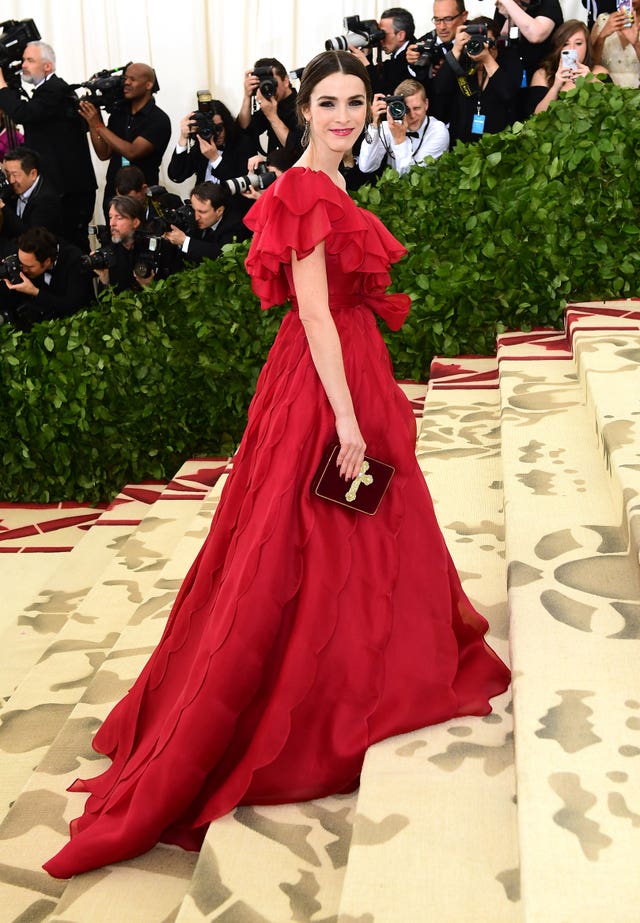 Bee Shaffer looking splendid in red (Ian West/PA)