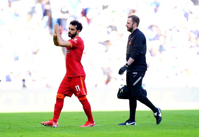 Salah left the field after 30 minutes at Wembley