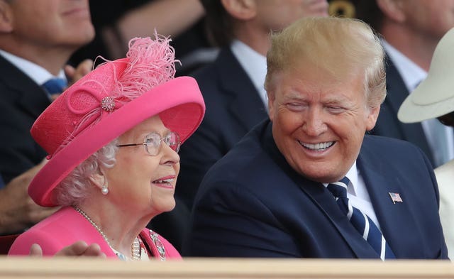 The Queen with then US president Donald Trump (Andrew Matthews/PA)