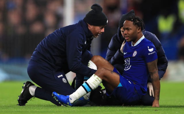 Raheem Sterling played just five minutes against City before he was forced off with injury