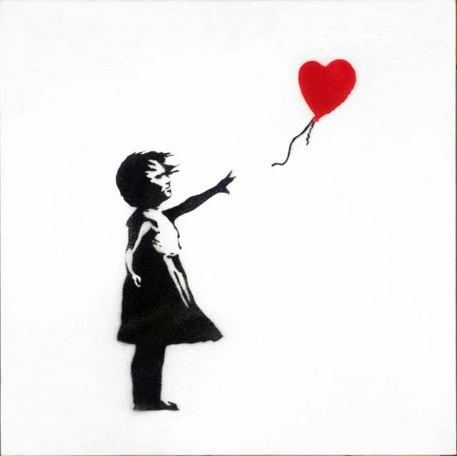 Girl with Balloon is among Banky's most enduring images (Sotheby's/PA)
