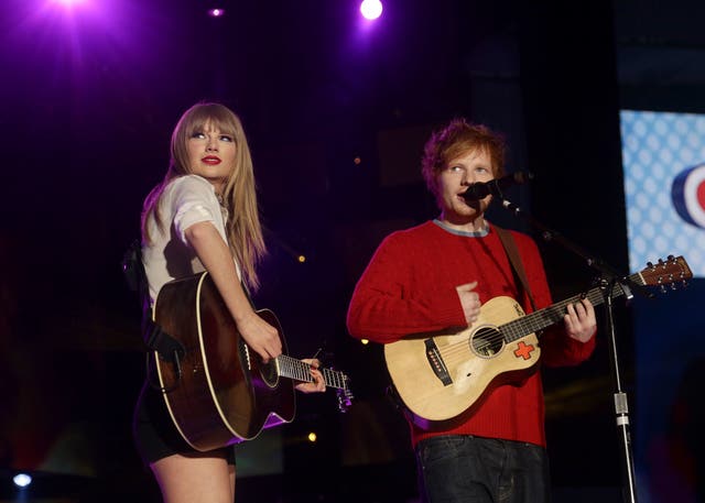 Taylor Swift and Ed Sheeran