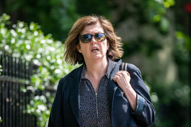 Sue Gray, who reported on Downing Street parties in Whitehall during the coronavirus lockdown, walking in Westminster, London