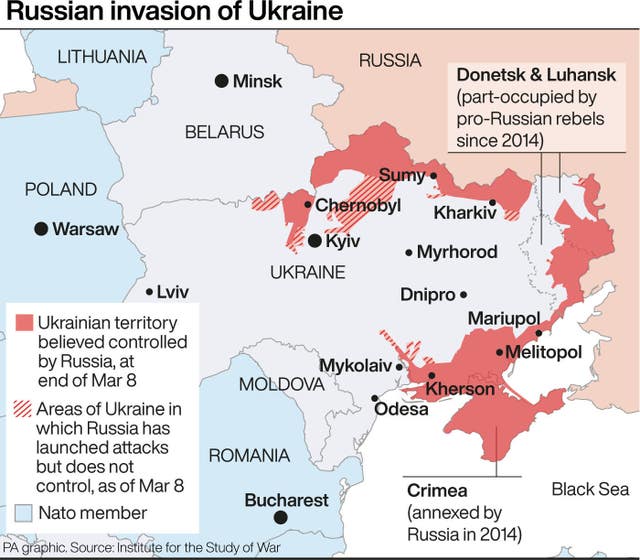 Ukraine invasion graphic