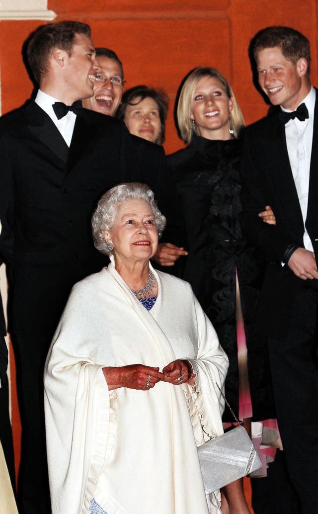 The Queen and four of her grandchildren