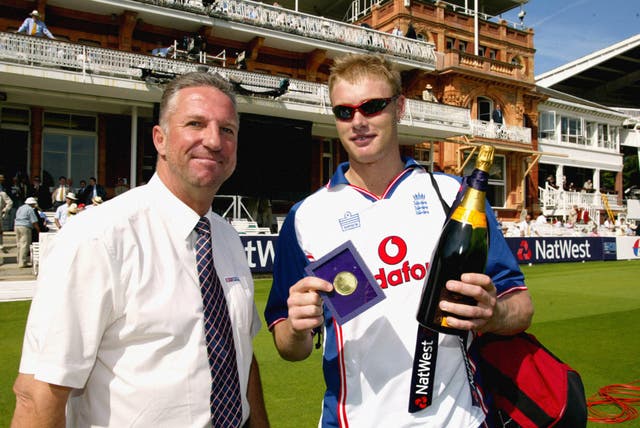 Sir Ian Botham and Andrew Flintoff 