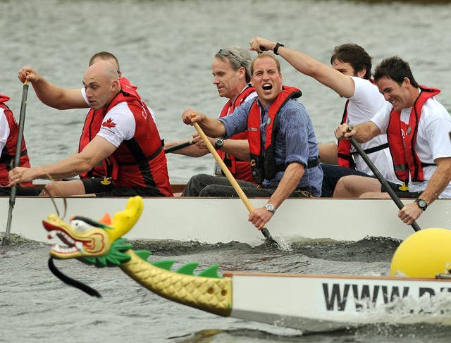 William during dragon boat race