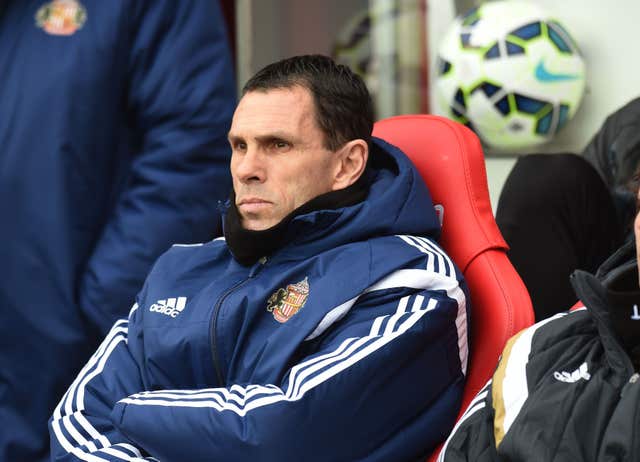 Gus Poyet in the Sunderland dugout