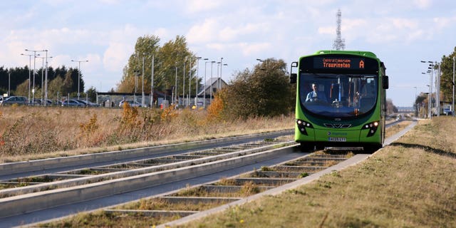 Cambridgeshire County Council, which runs the Cambridgeshire Guided Busway, is being sentenced for health and safety offences. (PA)