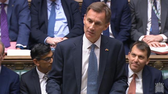 Jeremy Hunt said he remains concerned that not all school leavers are gaining the skills they need for a modern economy (House of Commons/PA)