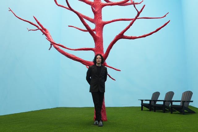 Jack White by his artwork The Red Tree
