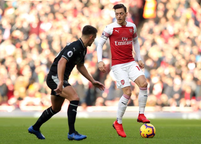 Mesut Ozil captained Arsenal against Burnley 
