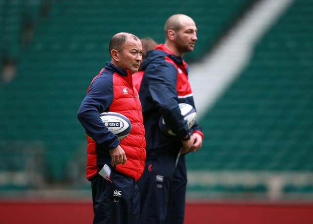 Eddie Jones (left) and Steve Borthwick (right) worked together with Japan and then England