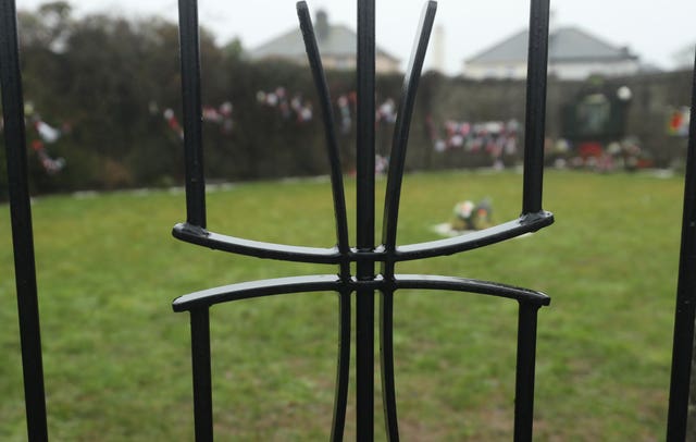 Iron gates at the site of the Tuam mother and baby home