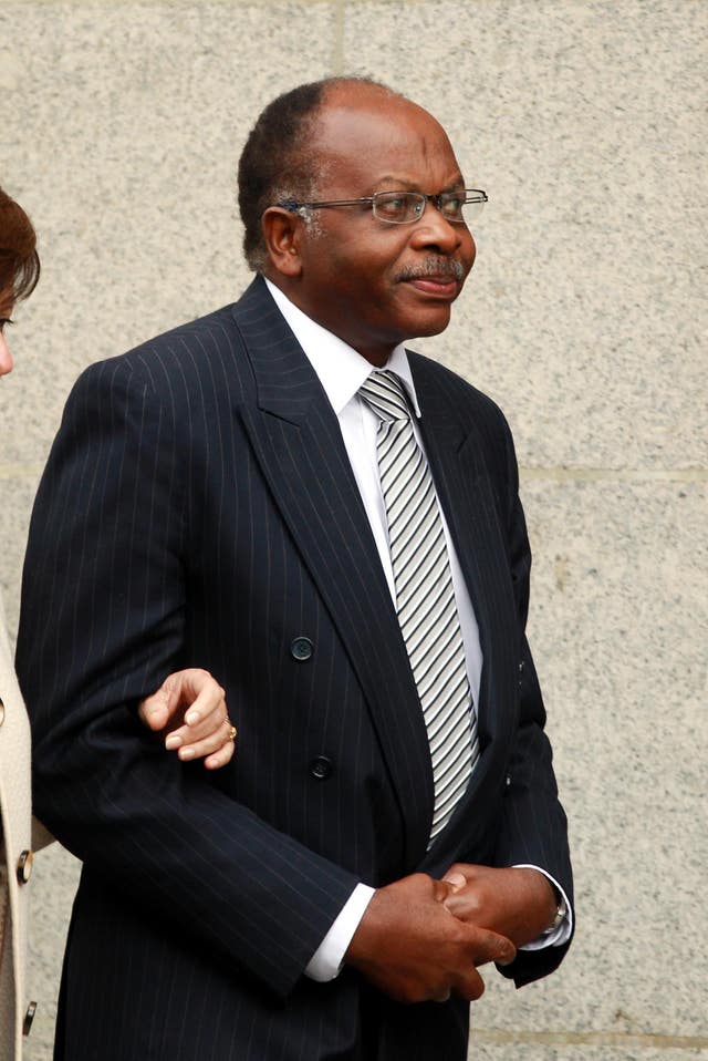 Surgeon David Sellu outside the Old Bailey when on trial accused of the gross negligence manslaughter of James Hughes (Sean Dempsey/PA)