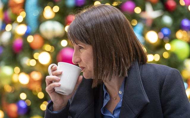 Rachel Reeves holds a cup