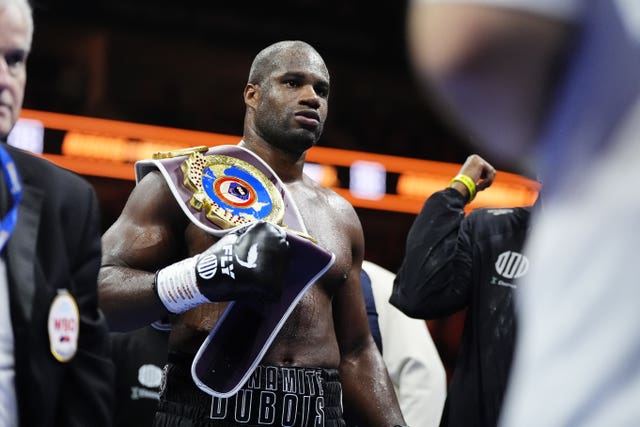 Daniel Dubois with the belt 