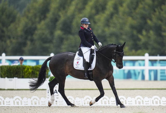 Great Britain’s Natasha Baker riding Keystone Dawn Chorus at Versailles