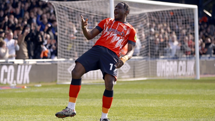 Pelly-Ruddock Mpanzu bagged a brace for Luton (Steven Paston/PA)