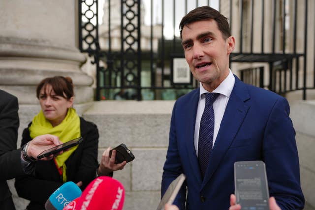 Minister for Public Expenditure and Public Service Reform Jack Chambers speaks to journalists at the Labour Employer Economic Forum