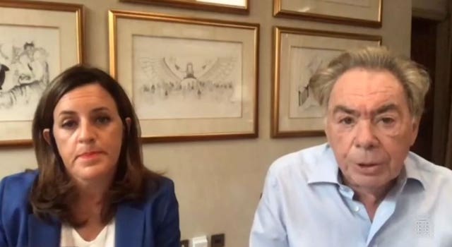 Lord Andrew Lloyd Webber and Rebecca Kane Burton