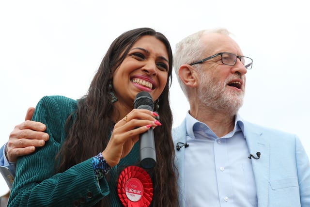 Faiza Shaheen and Jeremy Corbyn 
