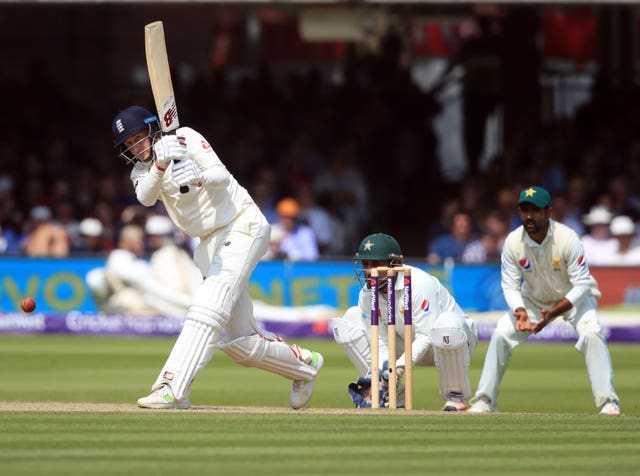 Joe Root in action during the third day of the first Test against Pakistan