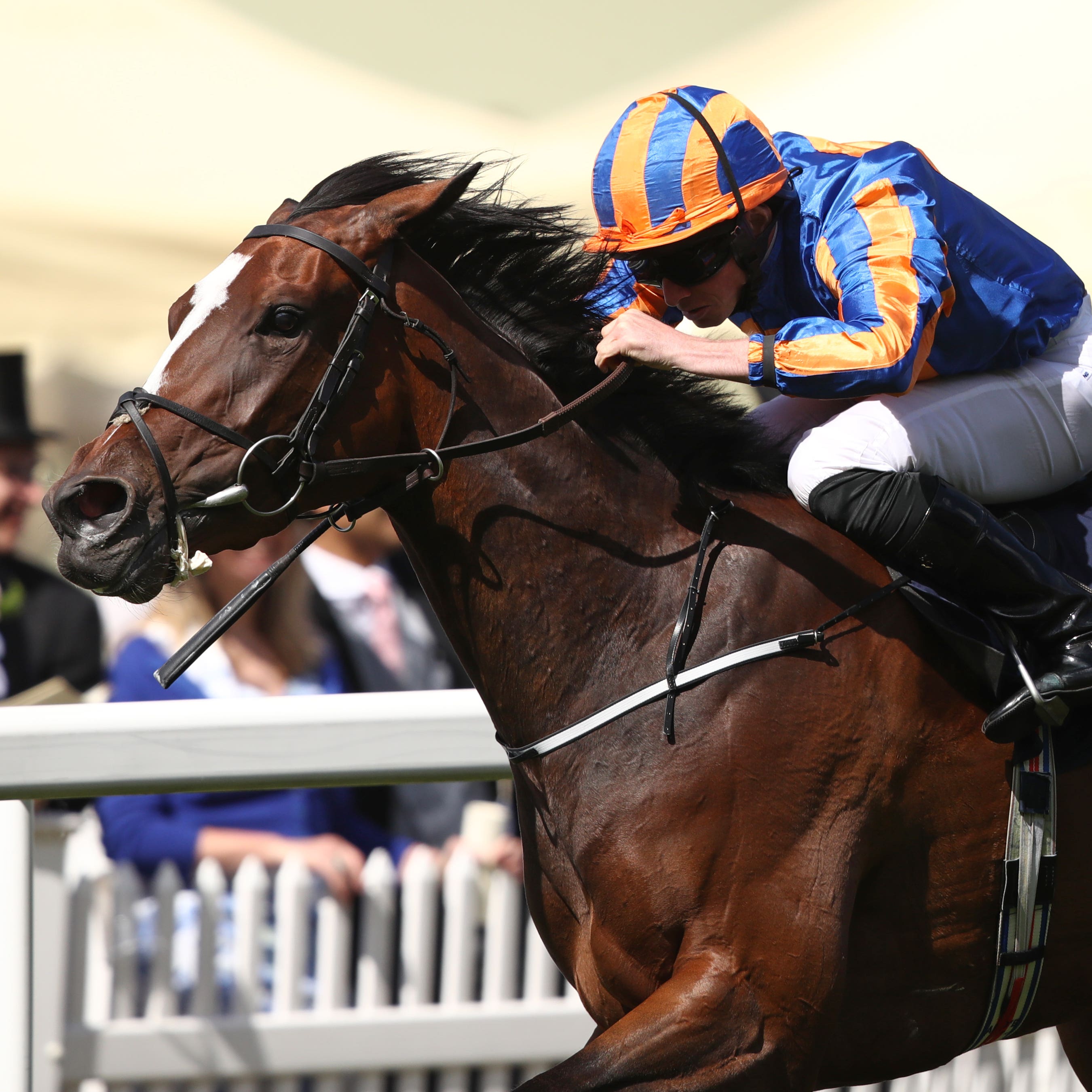 Magic Wand on her way to winning the Ribblesdale Stakes at Royal Ascot
