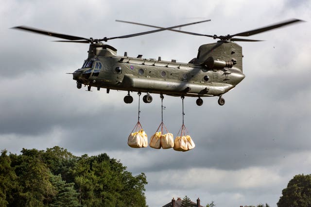 RAF assist in Toddbrook Reservoir repair