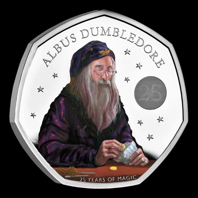 A Dumbledore 50p coin