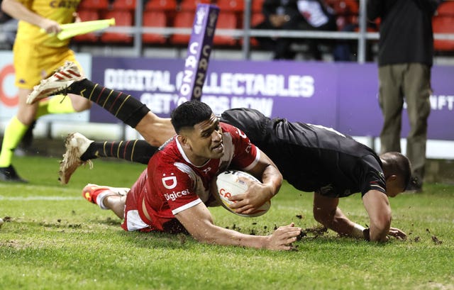 Tonga’s Daniel Tupou scored a hat-trick 